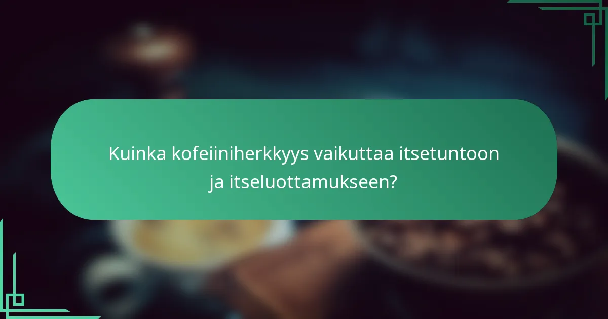 Kuinka kofeiiniherkkyys vaikuttaa itsetuntoon ja itseluottamukseen?